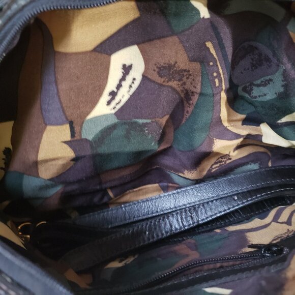 BNWT DE CASTA Colombiano made black leather satchel / shoulder in classic black - Picture 7 of 10